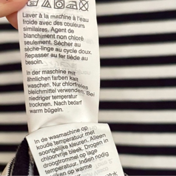 J. Crew| Casual Navy & White Striped Soft Long Sleeve Cotton Tee Shirt Sz Small - Picture 5 of 6